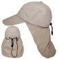 Preview: Fox Outdoor Cap, "Sahara", beige, long neck protection
